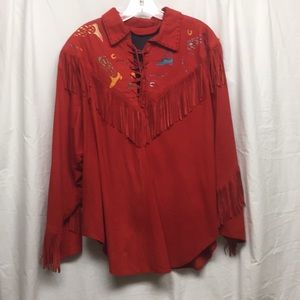 Char Santa Fe beautiful supple, soft suede shirt.